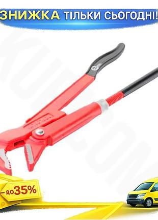Ku ключ трубный intertool universal fit рычажный 45° 1,5 дюйма для сантехнических работ регулируемый з uni2l_k