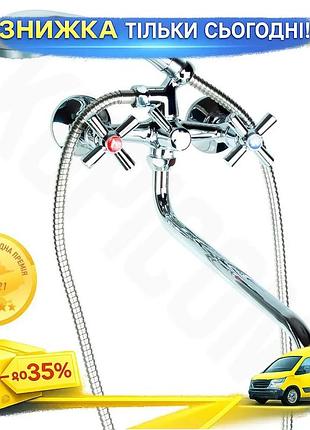 Ku смеситель для ванны universal fit aquatica гусак изогнутый с душем встроенный дивертор шаровый для uni2l_k