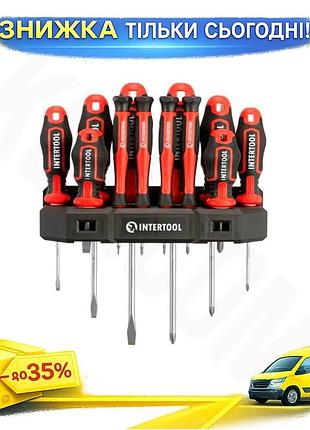 Ku набор отверток intertool universal fit ph x sl storm 12 шт профессиональный инструмент для работы в uni2l_k