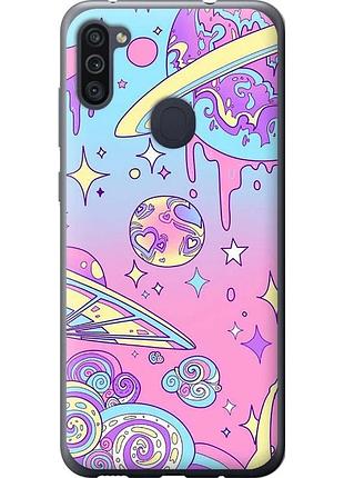 Чехол силиконовый на телефон samsung galaxy m11 m115f розовая галактика "4146u-1905-58250"