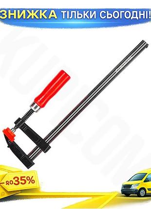 Ku струбцина столярная intertool universal fit 250 х 50 мм металлическая с деревянной ручкой для фикса uni2l_k
