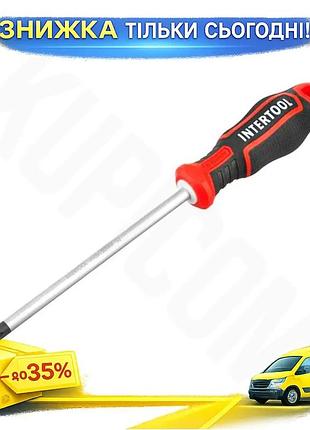 Ku отвертка intertool ph3 universal fit 150 мм storm для мастеров с магнитным наконечником и резиновой uni2l_k