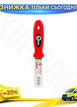 Ku шпатель intertool 25мм universal fit pro для шпаклевки и выравнивания поверхностей нержавеющая стал uni2l_k