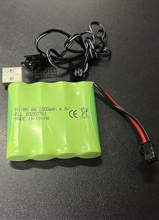Акумуляторний блок ni-mh 4.8v 2800 mah + usb-зарядка
