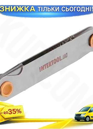 Ku резьбомер метрический intertool universal fit 0.5-3мм 12шт для определения шага резьбы инструмент д uni2l_k