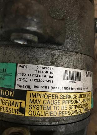 Компрессор кондиционера klimacompressor mini cooper 01139014 01139014 2