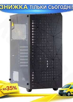 Ku корпус gtl gaming universal fit shield black mid tower для пк atx micro atx mini itx с закаленным с uni2l_k