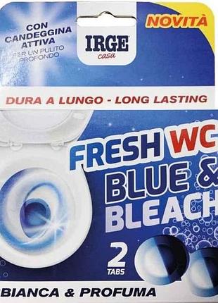 Таблетка чистоти для зливного бачка 2шт 2в1 blue з відбілювачем тм irge
