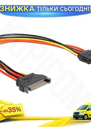 Ku подовжувач живлення sata universal fit 30 см cablexpert для ssd hdd кабель живлення sata m f uni2l_k
