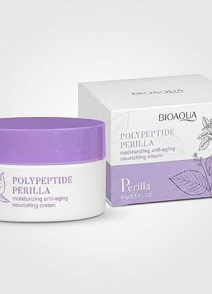 Антивіковий крем для обличчя з екстрактом перилли polypeptide perrila anti-aging nourishing cream bioaqua 60 г