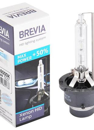 Ксеноновая лампа brevia d2s +50%, 6000k, 85v, 35w pk32d-2, 1шт