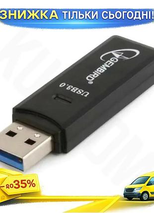 Ku кардридер gembird usb universal fit 3.0 чорний для microsd sd зовнішній зчитувач карт пам'яті uni2l_k