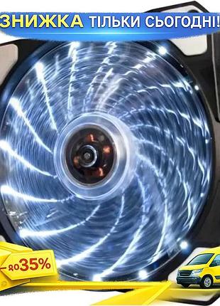 Ku вентилятор 120 мм universal fit frime iris black с белой led подсветкой для корпуса охлаждения сист uni2l_k