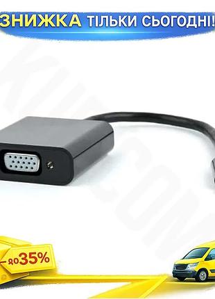 Ku переходник type-c к universal fit vga cablexpert черный 15 см адаптер для подключения к монитору ви uni2l_k