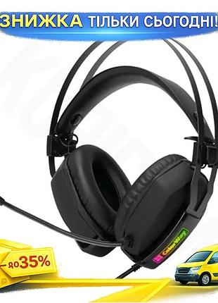 Ku навушники colorway hyperblast universal fit rgb накладні чорні з мікрофоном для геймерів дротові з uni2l_k