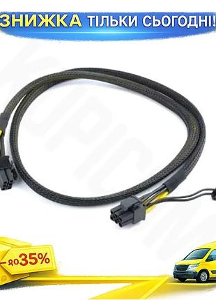 Ku переходник питания 6+2-pin universal fit vga(m) - 6-pin vga(m) cablexpert для видеокарты 80 см кабе uni2l_k