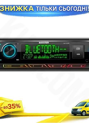 Ku автомагнитола baxster 1 universal fit din bluetooth 5.3 с usb и microsd для автомобиля музыкальный uni2l_k