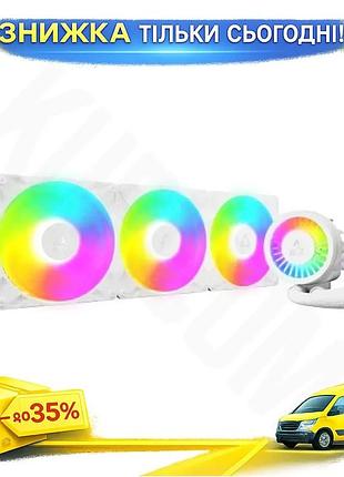 Ku система жидкостного охлаждения universal fit arctic liquid freezer 420 a-rgb white для процессора i uni2l_k