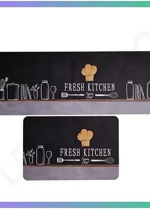 Набір діатомітових килимків для кухні fresh kitchen 58х38 см 118х38 см поглинаючі коврики для підлоги sku_hp-42-206