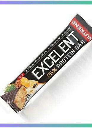 Протеиновый батончик nutrend excelent protein bar 85 г ананас-ваниль в молочном шоколаде для перекуса sku_fitsh_cn2218-4