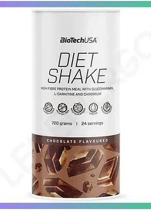 Заменитель питания biotech diet shake 720 грамм шоколад диетический шейк для похудения и спортивного п sku_fitsh_cn8890-6