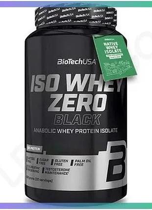 Протеин biotech iso whey zero black 908 грамм клубника изолят сывороточного белка для набора мышечной sku_fitsh_cn4977-2