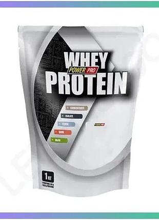 Протеїн power pro whey protein 1 кг флет-вайт сироватковий протеїн для набору м'язової маси та відновл sku_fitsh_cn102-8