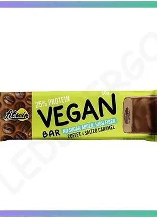 Протеиновый батончик fitwin vegan bar 60 г кофе-соленая карамель для веганов без сахара перекус sku_fitsh_cn17188
