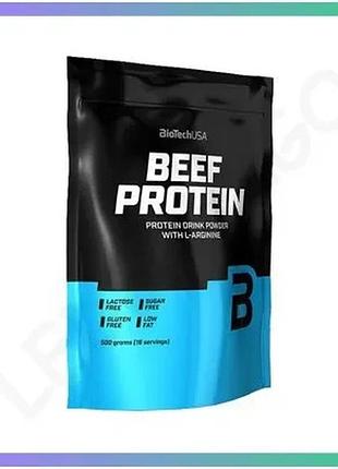 Протеїн biotech beef protein 500 грам полуниця для набору м'язової маси без лактози і цукру sku_fitsh_cn170-2