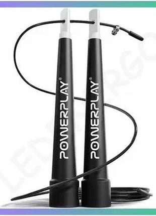 Скакалка скоростная power system ps-4033 2.9 м черная для фитнеса и тренировок с подшипниками sku_fitsh_cn14768