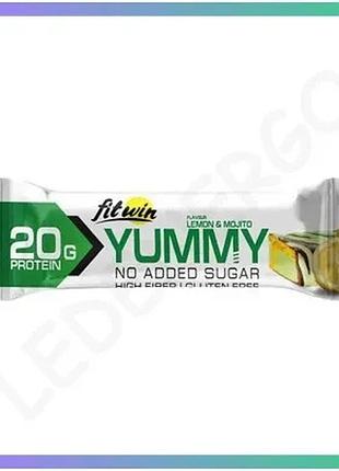 Протеиновый батончик fitwin yummy bar 36% без добавленного сахара 55 г лимон-мохито для перекуса sku_fitsh_cn16953-3