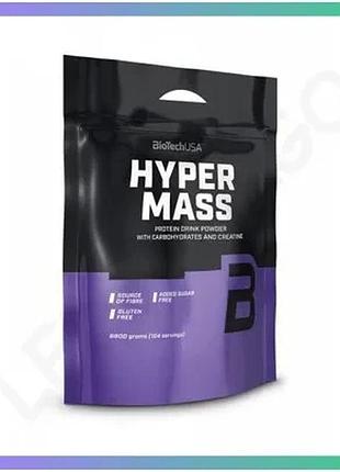 Гейнер biotech hyper mass 6.8 кг ваніль для набору м'язової маси високовуглеводний спортивний харчовий sku_fitsh_cn3807-1