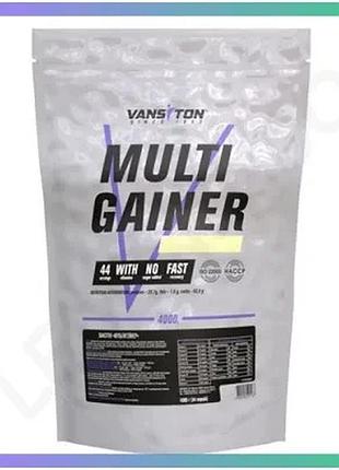Гейнер vansiton multi gainer 4 кг вишня для набору м'язової маси відновлення витривалості спортивне ха sku_fitsh_cn10392-2