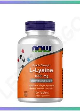 Аминокислота now l-lysine 1000 мг 100 таблеток для набора мышечной массы и повышения выносливости sku_fitsh_cn4383