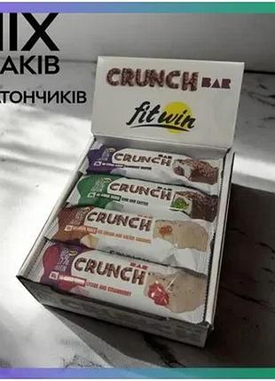 Протеиновый батончик fitwin crunch bar 25% mix 12 штук по 50 грамм для активного образа жизни перекус sku_fitsh_cn15980