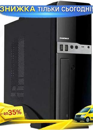 Ku корпус gamemax чорний universal fit 300 вт micro atx mini itx для пк системний блок з вентиляцією к uni2l_k