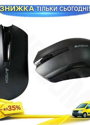 Ku бездротова миша a4tech universal fit оптична чорна для комп'ютера 1000 dpi симетрична 3 кнопки для uni2l_k