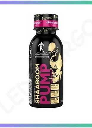 Передтренувальний комплекс kevin levrone shaaboom pump juice shot 120 мл апельсин-вишня для енергії та sku_fitsh_cn15427-1