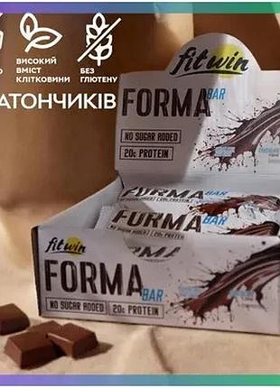 Протеиновый батончик fitwin forma bar шоколад 60 г без сахара для активного образа жизни 12 штук sku_fitsh_cn14866-5