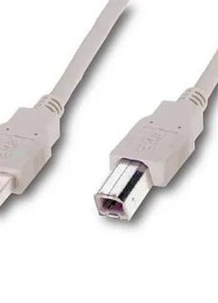 Ku кабель usb 2.0 universal fit am - usb bm 5 м atcom белый для подключения периферии с ферритовым фил uni2l_k 3