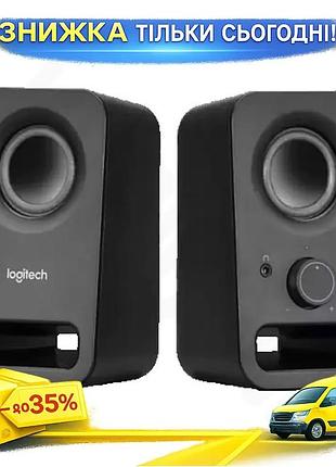 Ku колонки 2.0 logitech universal fit чорні для комп'ютера з роз'ємом для навушників компактні з якісн uni2l_k