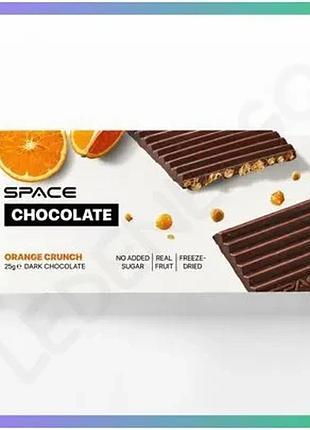 Темный шоколад spacefood space chocolate orange crunch 25 грамм с фруктовыми кранчами для перекуса sku_fitsh_cn20077-1