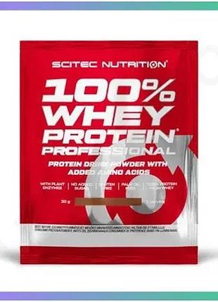 Протеїн scitec nutrition 100% whey protein professional 30 г ваніль-ягода для набору м'язової маси спо sku_fitsh_cn2076-2