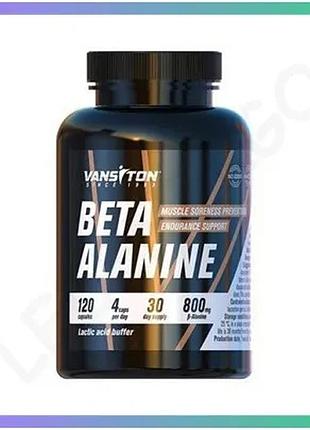 Буферний бета-аланін vansiton beta-alanine 120 капсул для підвищення витривалості та відновлення м'язі sku_fitsh_cn13270