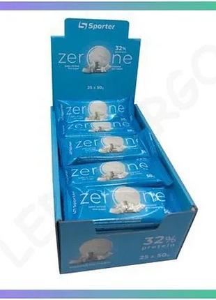 Протеиновый батончик sporter zero one 50 г кокосовое мороженое без сахара для перекуса и диеты sku_fitsh_cn9897-6