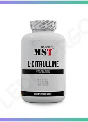 Амінокислота mst nutrition l-citrulline 240 капсул для витривалості енергії і бадьорості добавка для с sku_fitsh_cn15445