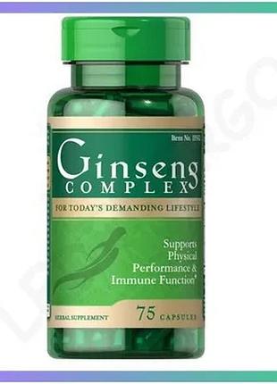 Натуральная добавка puritan's pride ginseng complex 75 капсул для активного долголетия и иммунной сист sku_fitsh_cn12890