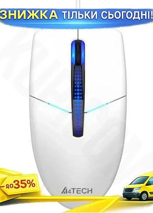 Ku мышь a4tech usb universal fit оптическая с синей подсветкой 1200 dpi для пк и ноутбуков проводная 3 uni2l_k