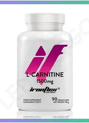 L-карнітин тартрат ironflex l-carnitine 1500 мг 90 капсул для енергії та витривалості для дорослих sku_fitsh_cn20101-1