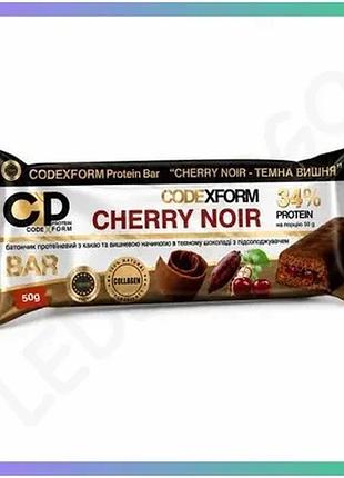 Протеїновий батончик codexform protein bar 50 г вишня для перекусу з високим вмістом білка та шоколадн sku_fitsh_cn20546-6